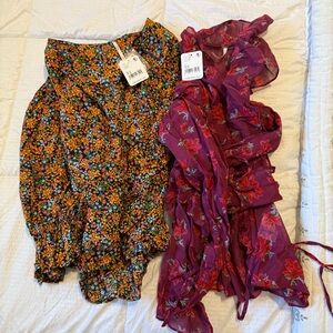 Free People floral top bundle